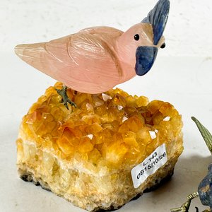 Dos Figuras de Aves en Piedra y Bronce - imagen 2