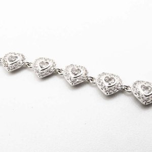 Gargantilla de Plata con Corazones y Piedras Brillantes - imagen 2