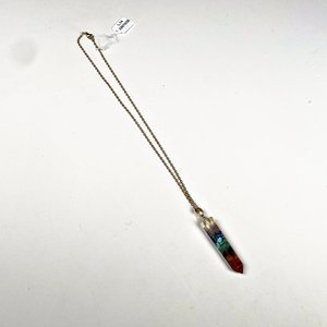 Colgante Cristal Siete Chakras con Cadena Dorada - imagen 2