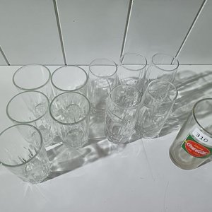 Lote de 11 Vasos de Vidrio Transparentes con Diseño - imagen 7