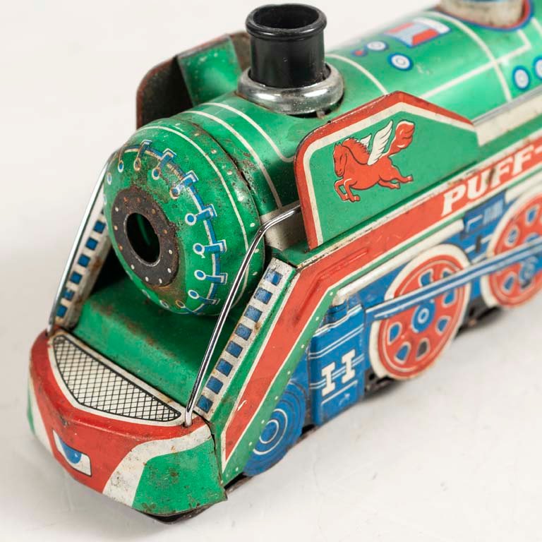 Tren de chapa con detalles y faltantes para niños - imagen 2