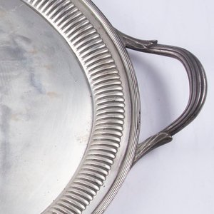 Bandeja Oval de Plata Inglesa con Asas - imagen 3