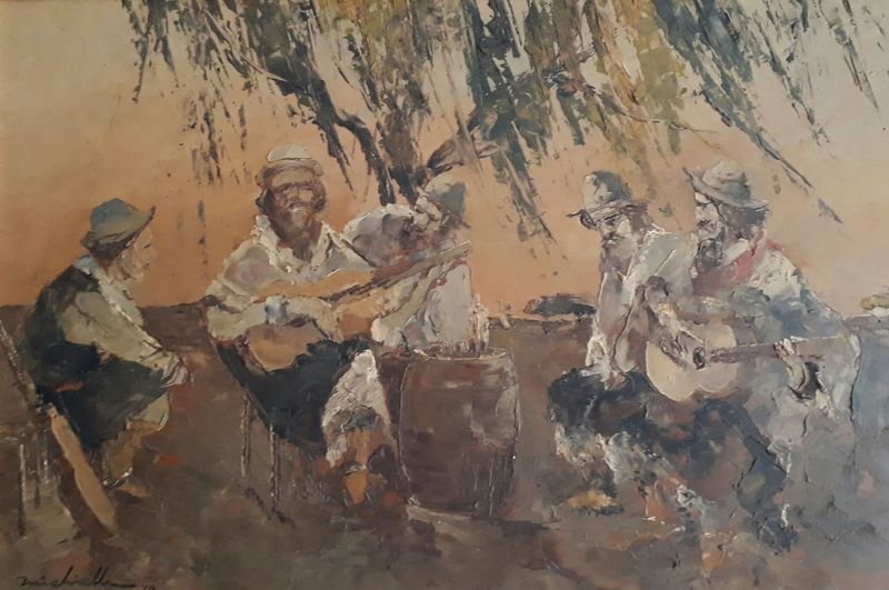 Pintura de Julio Cesar Michielli, óleo sobre fibra - imagen 2