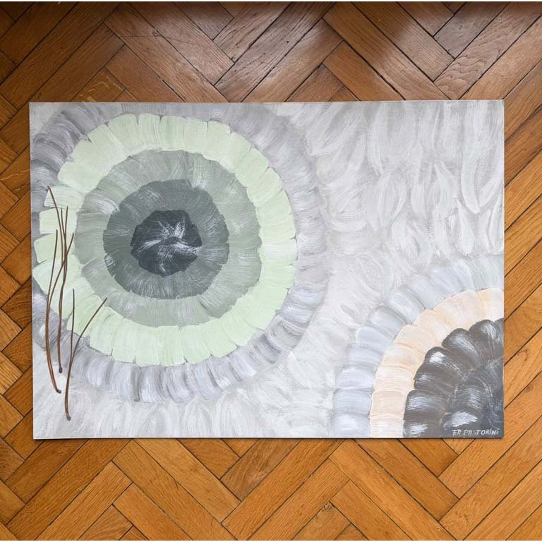 Pintura "Acrílico en Madera con Collage" de María Fernanda Pérez - 70 x 50cm