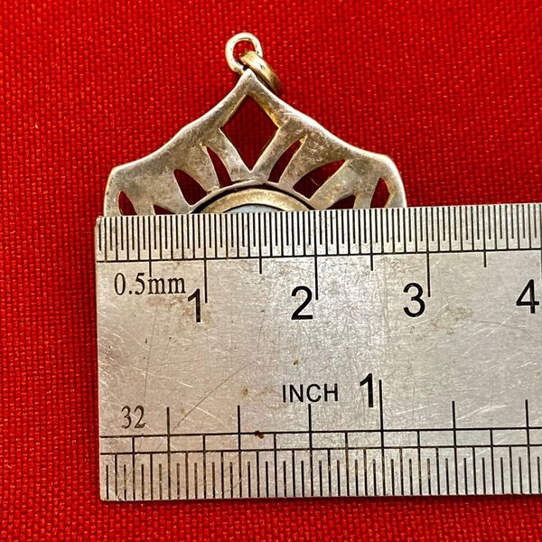Colgante Hermoso dije de plata con marquesitas y nácar - imagen 6