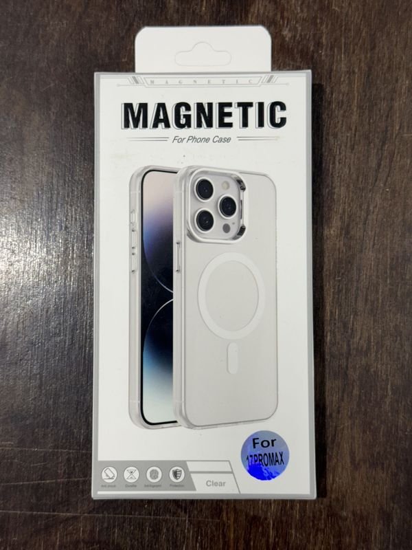 Funda Magnética Transparente para iPhone 17 Pro Max con Anillo