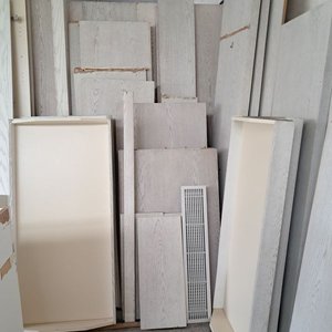 Lote siguiente: Interior de Vestidor Laminado Roble Blanco con Estantes y Cajones