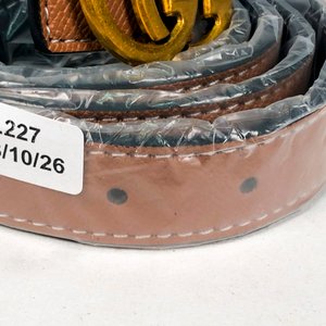 Cinturón de Caballero Marrón con Hebilla Doble G Dorada - imagen 4