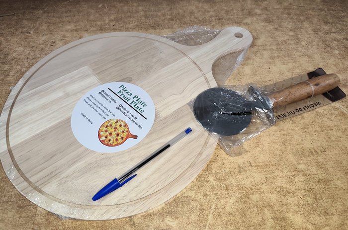 Lote anterior: Set de mesa y cortador de pizza en madera redonda