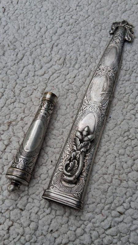 Juego de cuchillos antiguos en plata - imagen 4