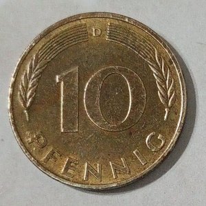 Moneda de 10 Pfennig de Alemania Occidental, Año 1976 - imagen 2