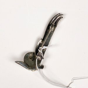 Prendedor Ave Estilo Francés en Plata con Marquesitas - imagen 4