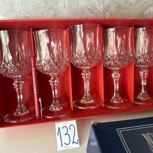 12 Copas de Cristal Tallado "Longchamp" Cristal d'Arques - imagen 2