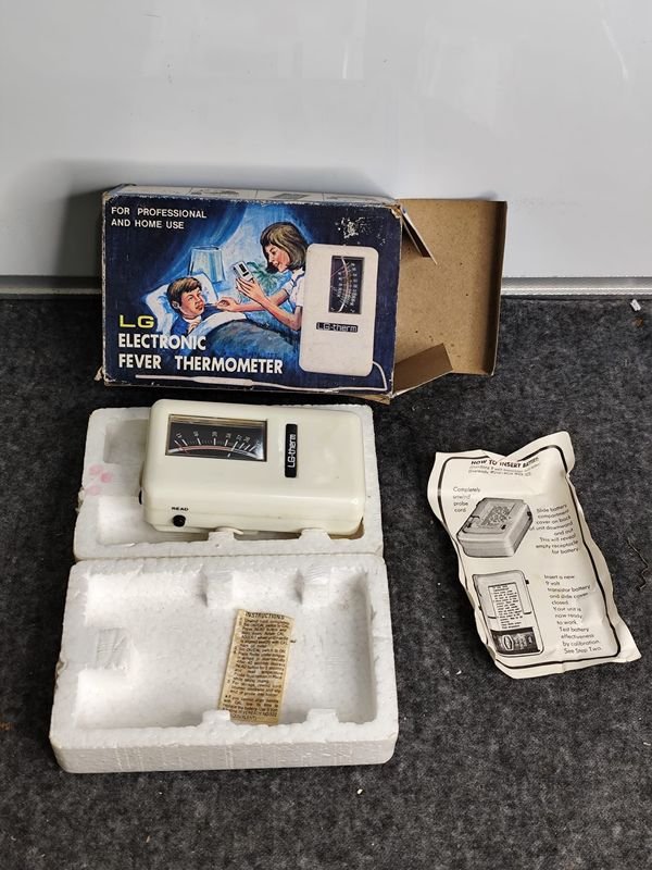Termómetro Electrónico LG-therm Antiguo con Caja y Manual