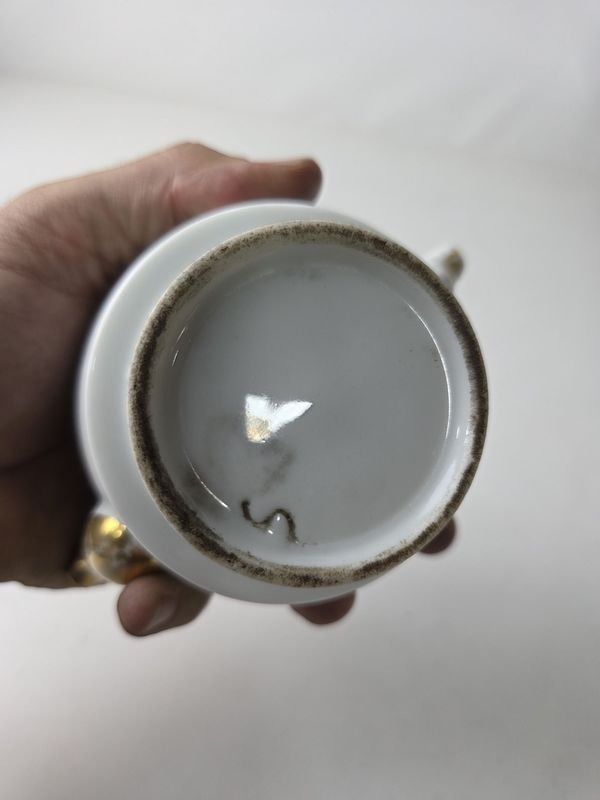Tizanera en porcelana con antiguo escudo de la ROU pintada a mano - imagen 8