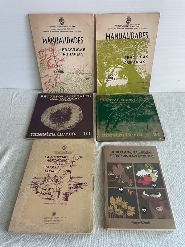 Lote de Libros: Manualidades, Agronomía, Plantas Medicinales y Recursos Minerales