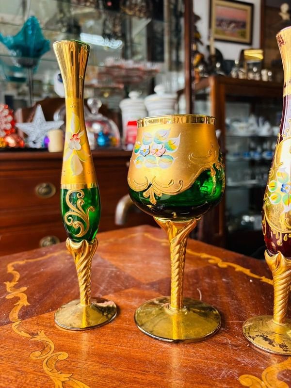 Tres piezas cristal veneciano sanas para decoración - imagen 4