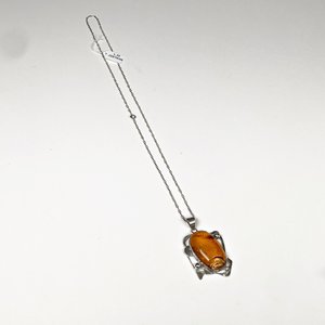 Cadena y Colgante de Plata con Ámbar - imagen 2
