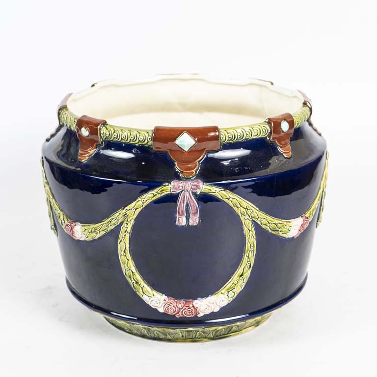 Macetero mayólica con diseño colorido - imagen 1