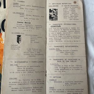 Lote de Colección: Afiche "1ª Exposición Feria Departamental de Artes Plásticas Colonia", Mini Guía de Colonia y Libro "Fogon y Olimpiada" - imagen 17