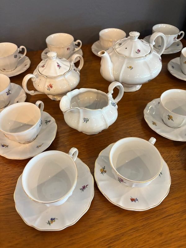 Juego de Té Olmos con flores azules - imagen 14