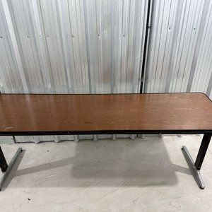 Mesa Rectangular Multiuso Estructura Metálica Tapa Imitación Madera - imagen 3