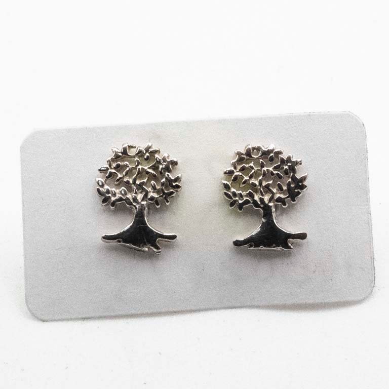 Par de Pendientes Árbol de la Vida en Plata