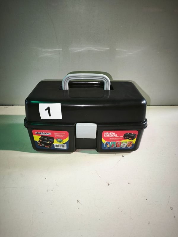 Caja Organizadora Negra "Maleta Multiuso" con 2 Bandejas