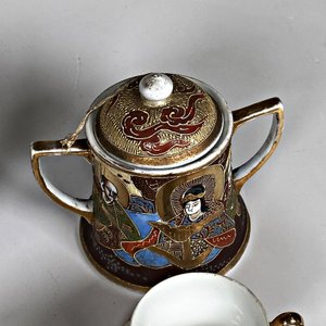 Juego de té y vajilla inglesa y Satsuma: 15 piezas - imagen 9