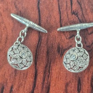 Gemelos de Plata con Circones y Cadena - imagen 2