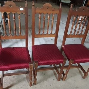 Juego de 6 Sillas de Madera Tapizadas Estilo Clásico - imagen 2