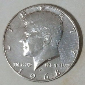 Lote siguiente: Moneda de Plata Media Dólar John F. Kennedy 1968 D Denver