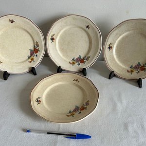 Juego de 4 Platos Llanos Loza Italiana "Società Ceramica Lavena" - imagen 3