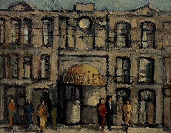 Oleo "Pasaje Cartier" de Raúl Rial - 33 x 41 cm