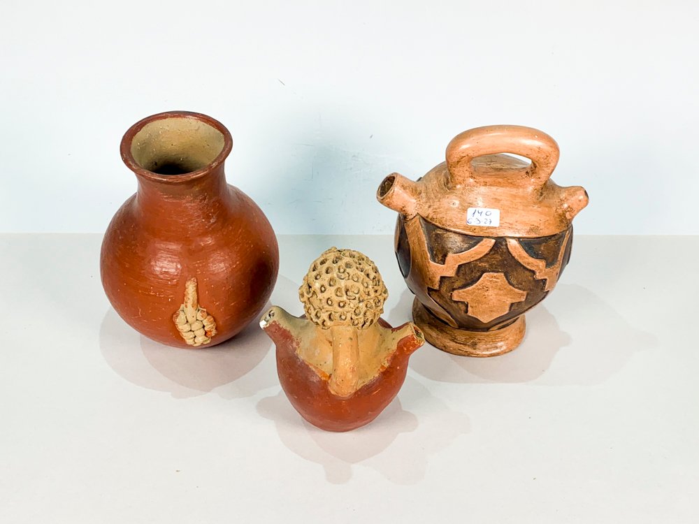 Tres piezas en cerámica color marrón - imagen 3
