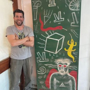 Pintura "Los Guardianes… y Yo" de Jorge Perico Carbajal, Firmada - imagen 3