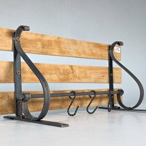 Ganchera Rústica de Madera y Hierro con Tres Tablitas - imagen 1