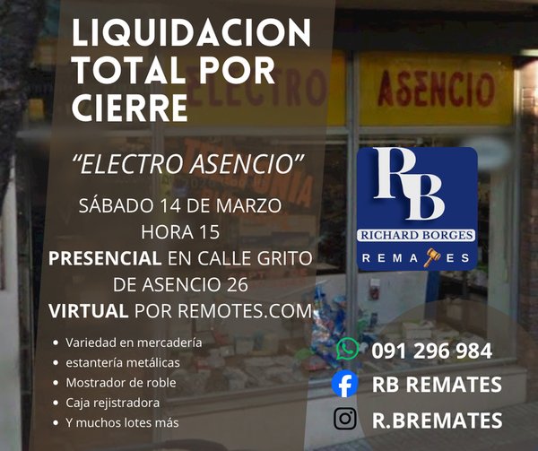 Publicidad para Remate de Richard Borges