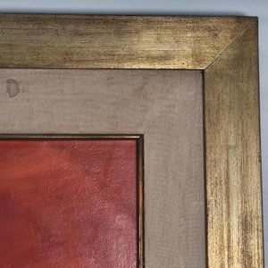 Mario Lorieto - Óleo Abstracto sobre Lienzo con Marco Dorado - imagen 6