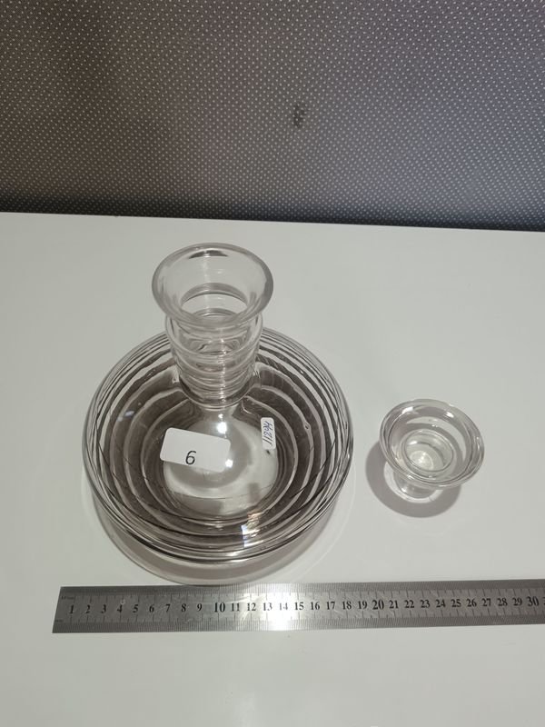Botellón antiguo de cristal para decoración - imagen 3