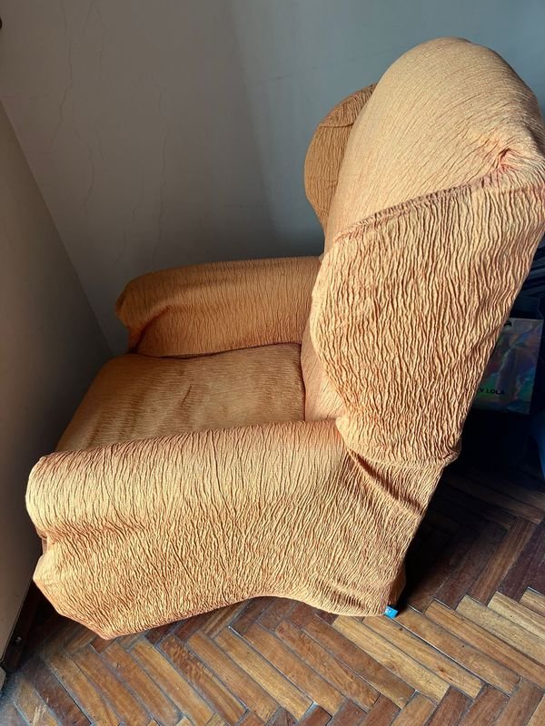 Sillón bergere con funda de cuero - imagen 4