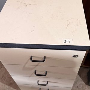 Cajonera de Oficina Blanca con 4 Cajones y Ruedas - imagen 2