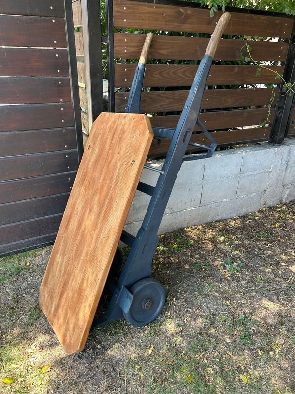 Gran mesa ratona retráctil construida a partir de un carro inglés de AFE pesado - imagen 6