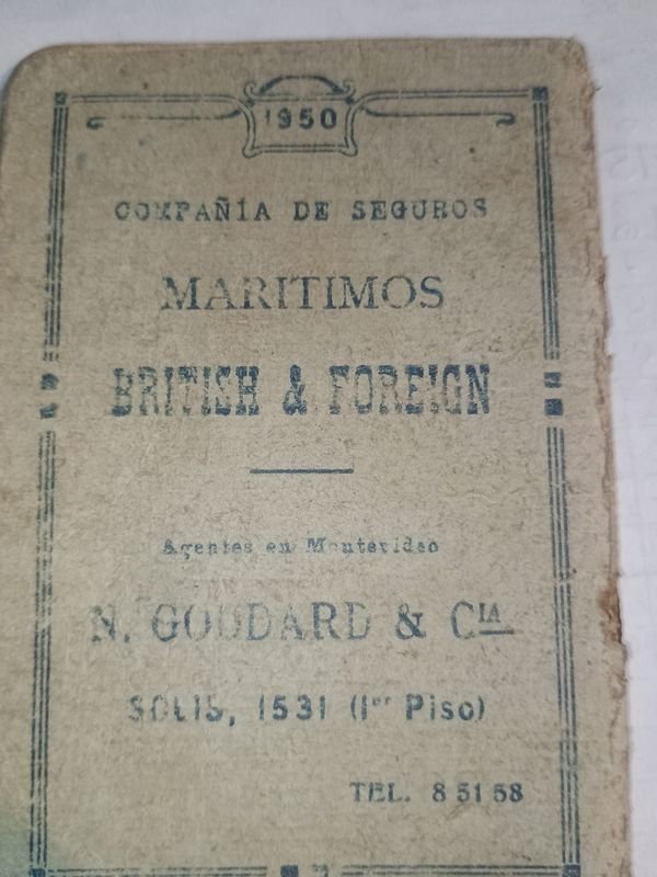 Librillo de recibos y apuntes de fuerte compañía británica del siglo XX - imagen 2