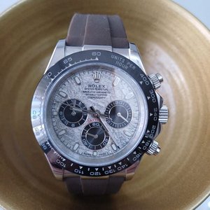 Réplica Reloj Rolex Cosmograph Daytona Esfera Gris Tramada Acero Oysterflex - imagen 1