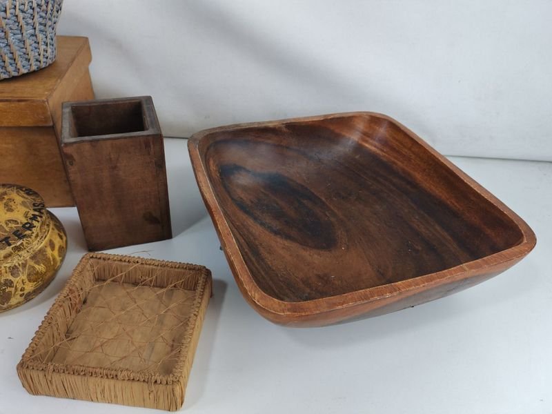 Cajitas y canastitos en madera y mimbre - Accesorios para el hogar - imagen 4