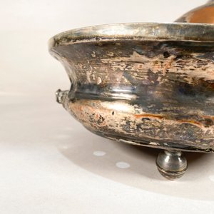 Antiguo "Chauffe-Plat" Calentador de Platos en Metal Plateado - imagen 4
