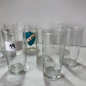 Lote de 10 Vasos Altos de Vidrio con Diseños Variados - imagen 7