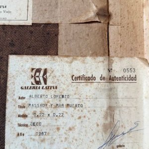 Óleo "Mar Muerto" de Alberto Lorenzo, 1987 - imagen 6