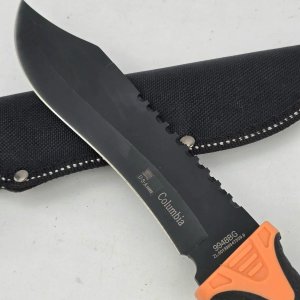 Cuchillo Táctico Negro y Naranja con Funda - imagen 3
